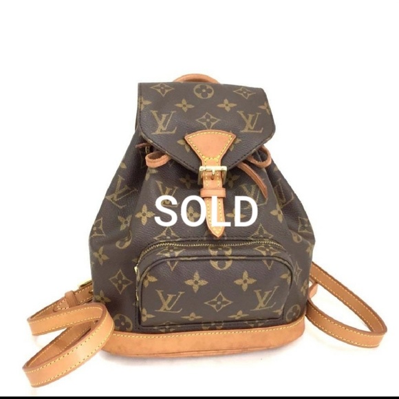 Louis Vuitton Handbags - 100% Auth Louis Vuitton Montsour Mini Backpack Bag